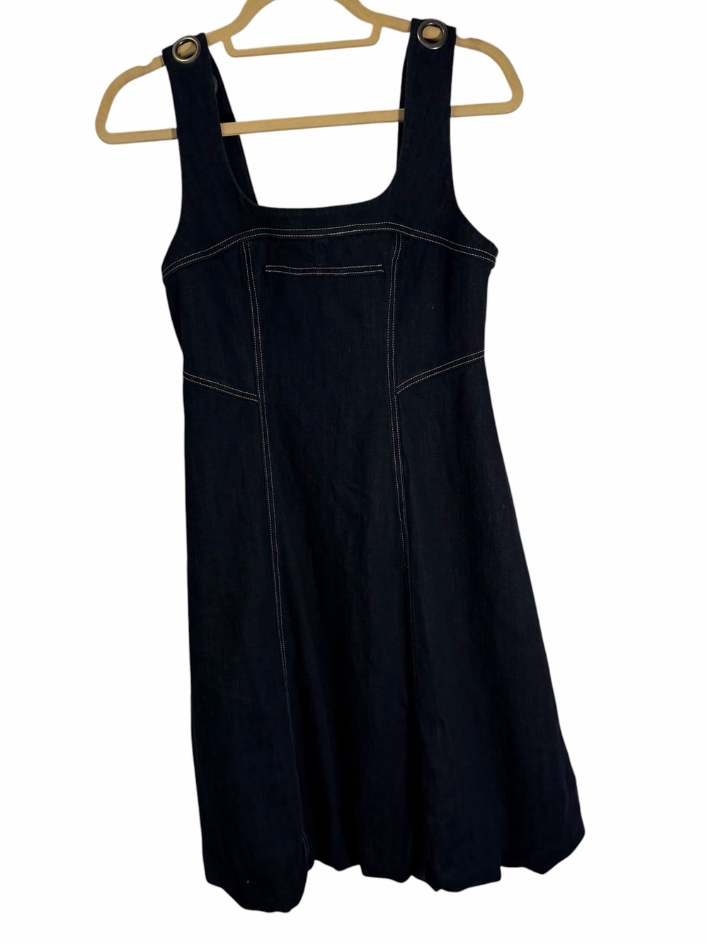 NWT Pilcro Square-Neck Denim A-Line Midi Dress